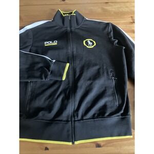 Polo Sport Ralph Lauren Full Zip Track Jacket Black‎ Yellow Size M